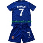 Camisolas de futebol Manchester United Cristiano Ronaldo 7 2008-2009 Retro Criança Equipamento 3ª Manga Curta
